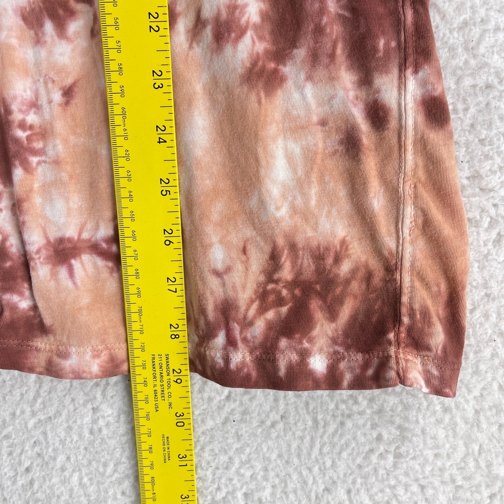 We the Free People Be Free T-Shirt Women Small Orange Tie-Dye Long Sleeve Casual - Picture 7 of 13